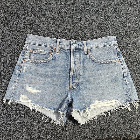 Agolde Organic Cotton Denim Shorts - Picture 7 of 13